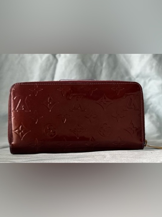 Louis Vuitton Handbags - Louis Vuitton Vernis Zip Around Wallet in Burgundy, Comes With COA.